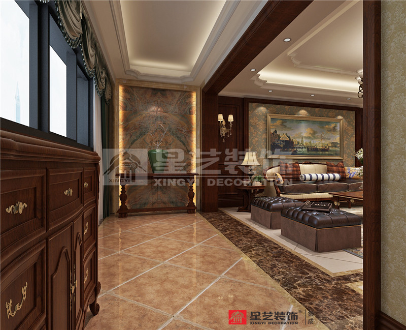 鳳景灣140平入戶(hù)裝修效果圖