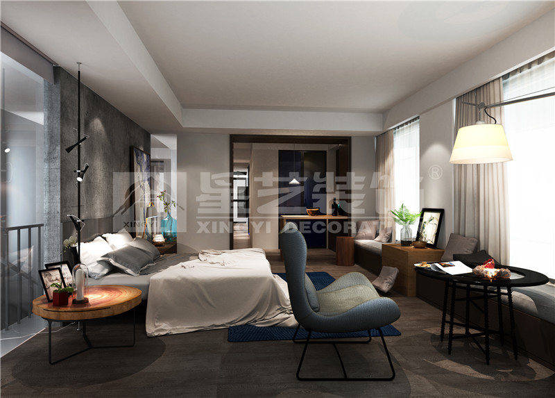 金源一品550平現代簡約臥室裝修設計效果圖