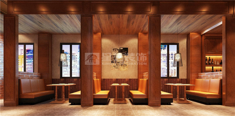 東盟慧谷西餐廳300平用餐區(qū)裝修設(shè)計效果圖