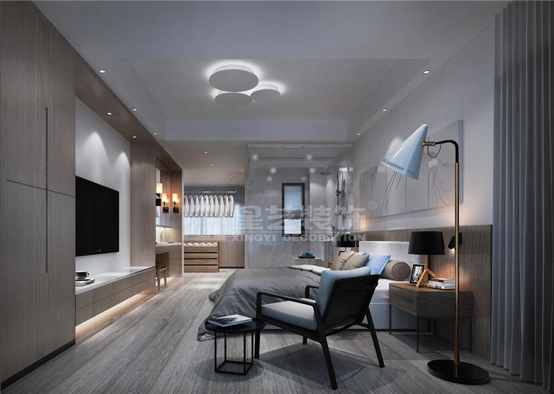 霖峰壹號141平現(xiàn)代風(fēng)格臥室裝修效果圖