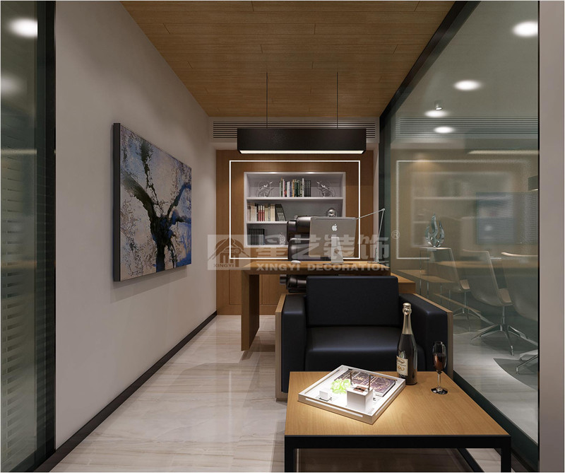 青秀萬達(dá)銀座300平辦公室裝修設(shè)計(jì)效果圖