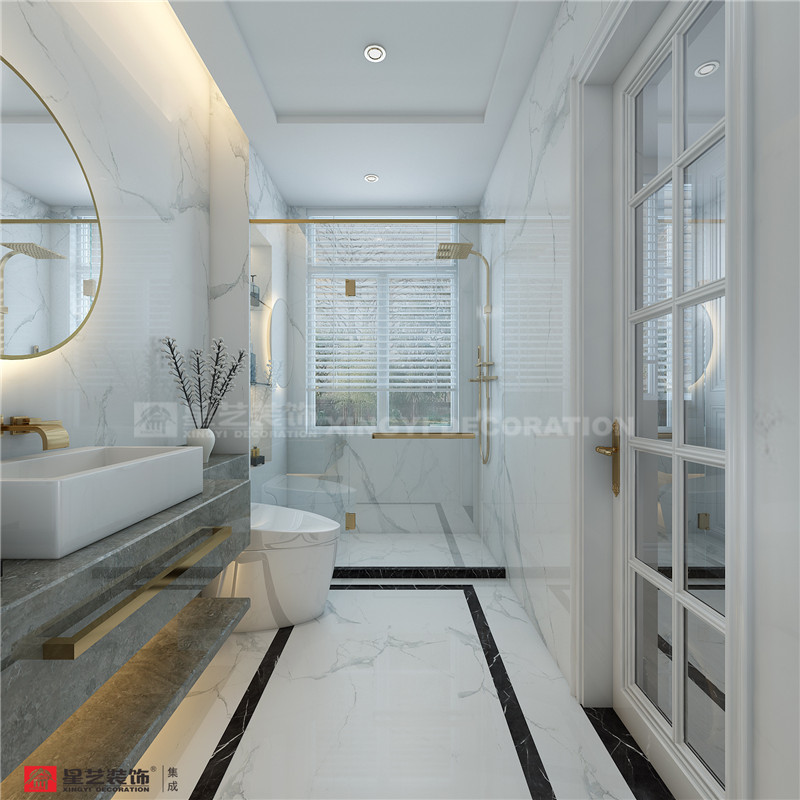 萬達茂140平現(xiàn)代簡約衛(wèi)生間裝修效果圖