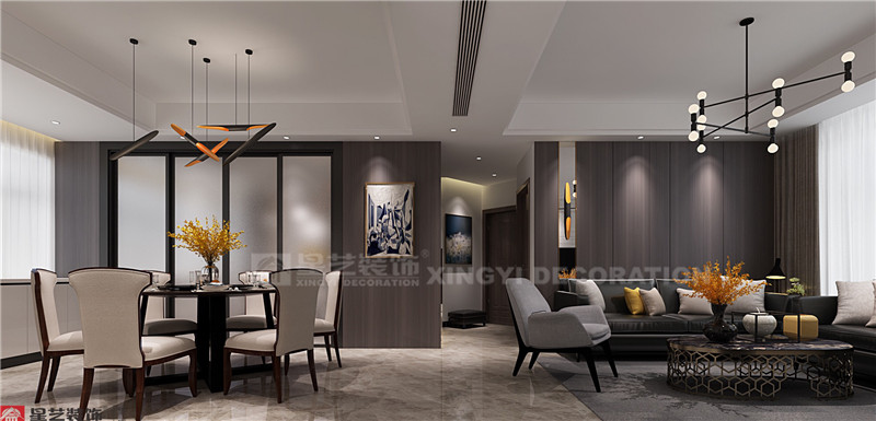 萬達茂140平客廳裝修效果圖