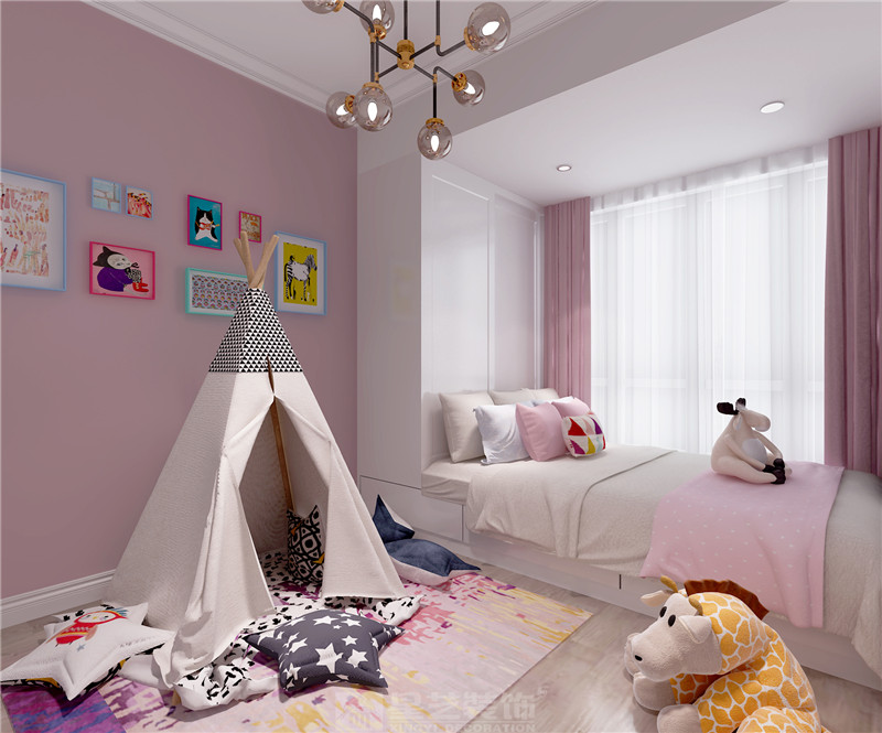 錢(qián)隆首府140平兒童房裝修效果圖