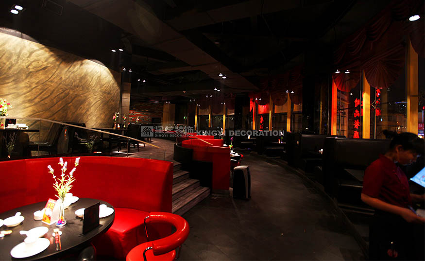 香江匯時尚餐廳2000平用餐區(qū)裝修設計實景圖