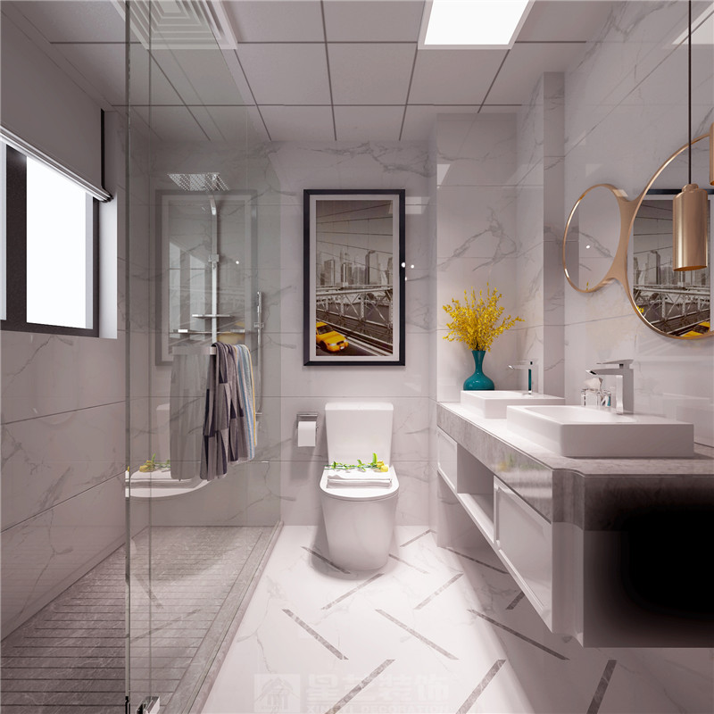 錢(qián)隆首府140平衛(wèi)生間裝修效果圖