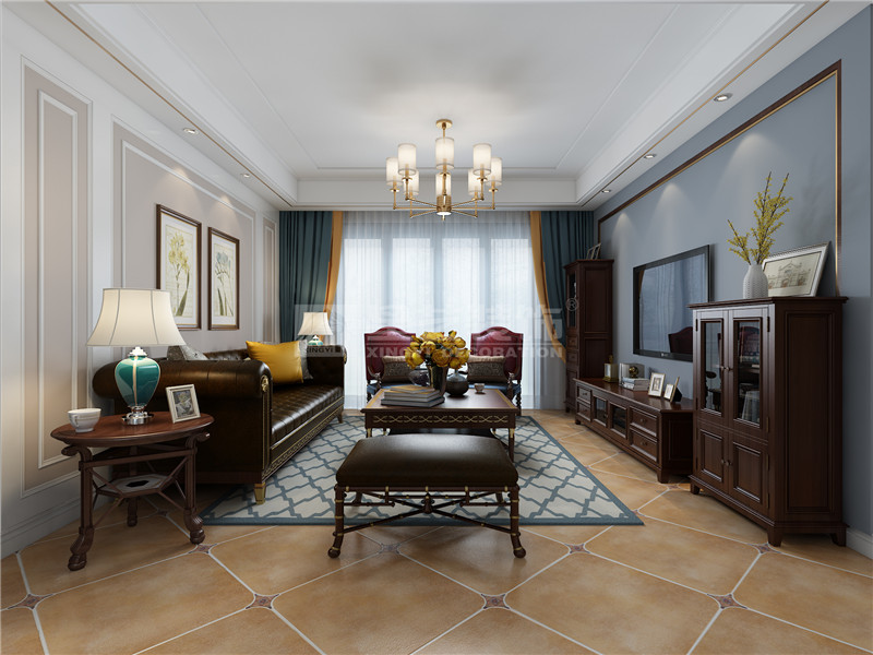 華潤二十四城120平客廳裝修效果圖