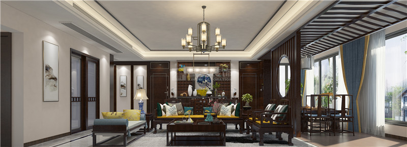 江灣山語(yǔ)城170平客廳裝修效果圖