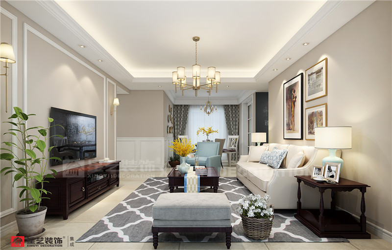 華潤二十四城126平客廳裝修效果圖