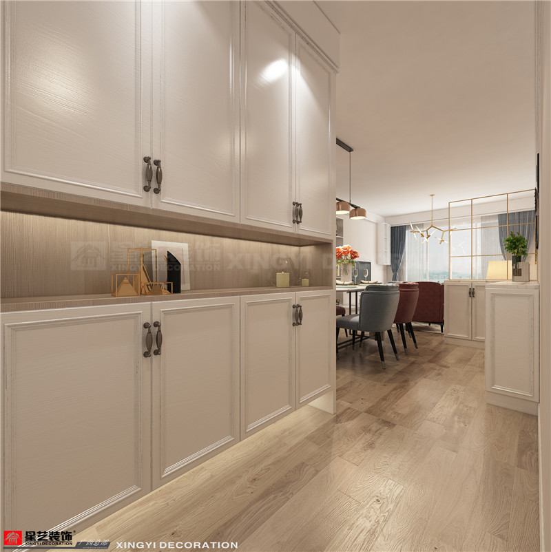 華潤(rùn)二十四城89平入戶玄關(guān)裝修效果圖