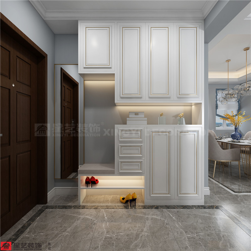 華發(fā)國(guó)賓壹號(hào)124平入戶(hù)裝修效果圖