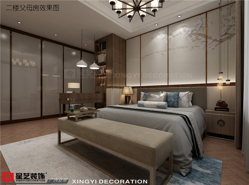 龍胤花園別墅 450平二樓父母房裝修效果圖