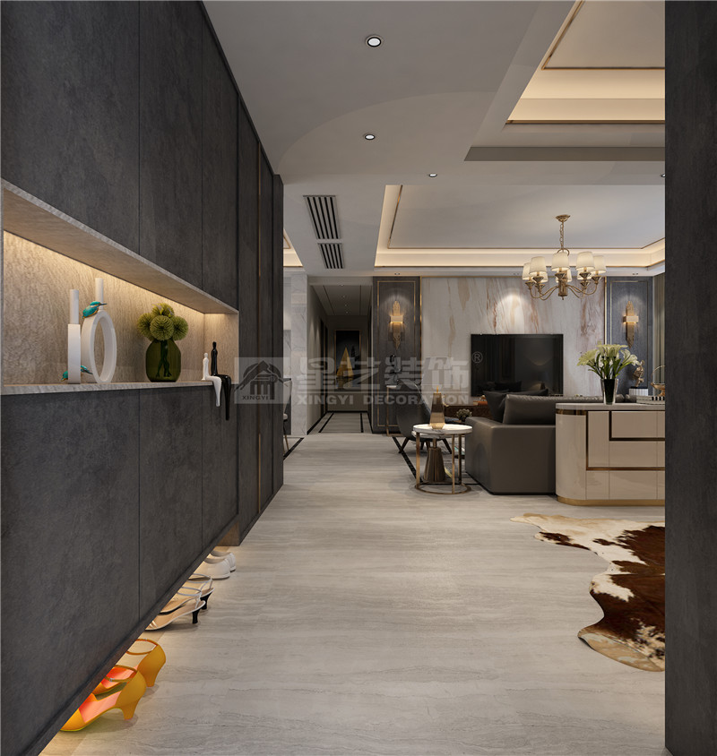 華發(fā)國(guó)賓壹號(hào)  140平入戶(hù)裝修效果圖