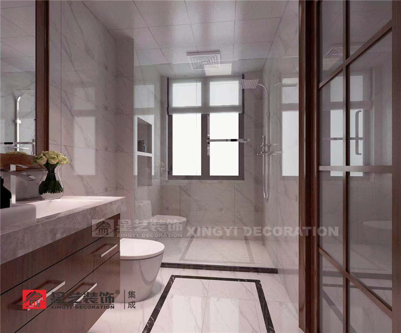 萬達(dá)茂154平主衛(wèi)裝修效果圖