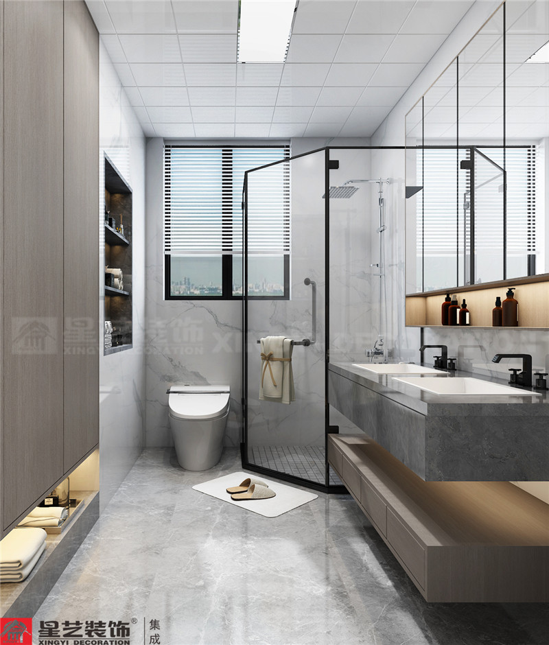 華發(fā)國(guó)賓壹號(hào)138平主衛(wèi)裝修效果圖