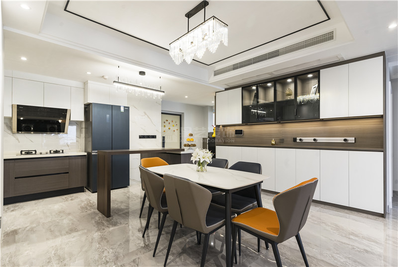 霖峰壹號142平餐廳裝修實景圖