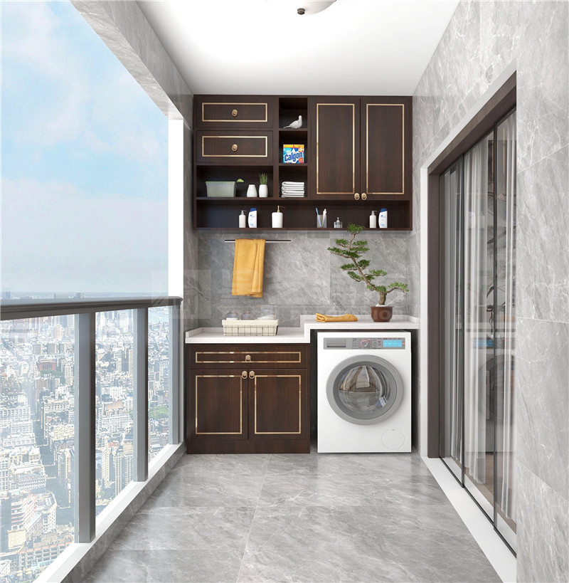 鳳景灣390平復(fù)式陽(yáng)臺(tái)裝修效果圖