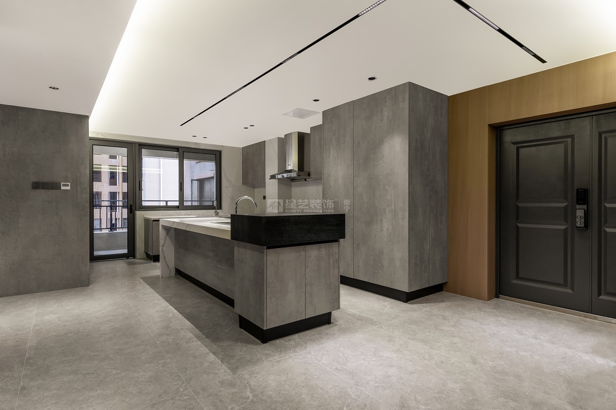 碧貴園230平現(xiàn)代風格廚房裝修實景