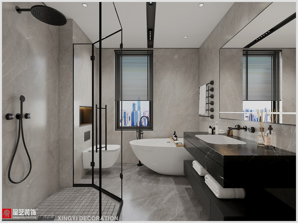 中房翡翠灣184平現代衛(wèi)生間裝修效果