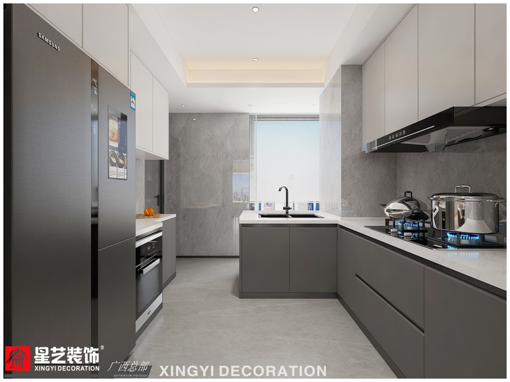 中房翡翠灣184平現代廚房裝修效果