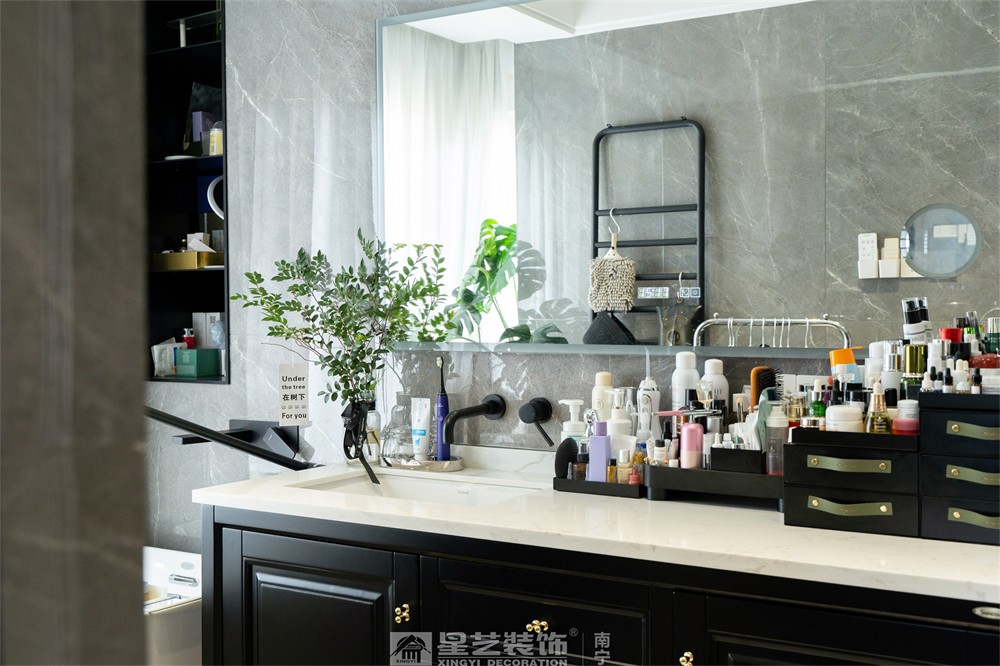 盛天青山郡120平法式復古浴室裝修實景圖