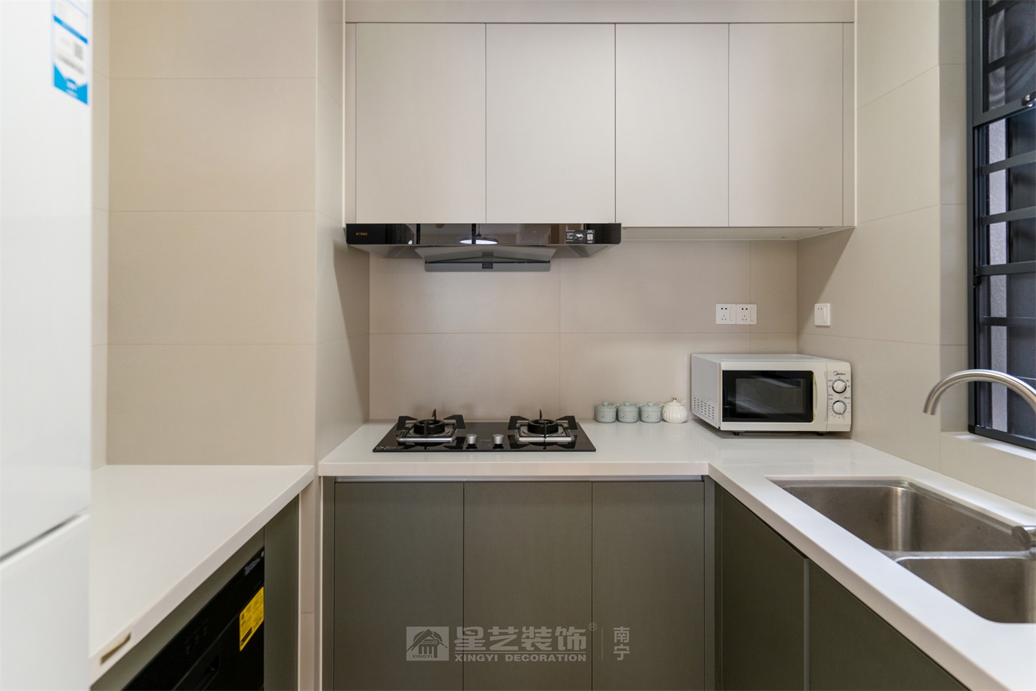 華潤西園悅府118平法式廚房裝修完工實景圖