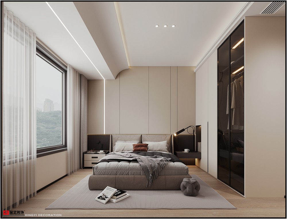 盛邦濱江府228平現(xiàn)代簡(jiǎn)約臥室裝修效果圖