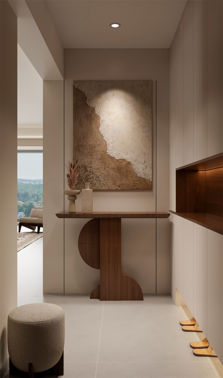 建工城140平現(xiàn)代風(fēng)格玄關(guān)裝修效果圖