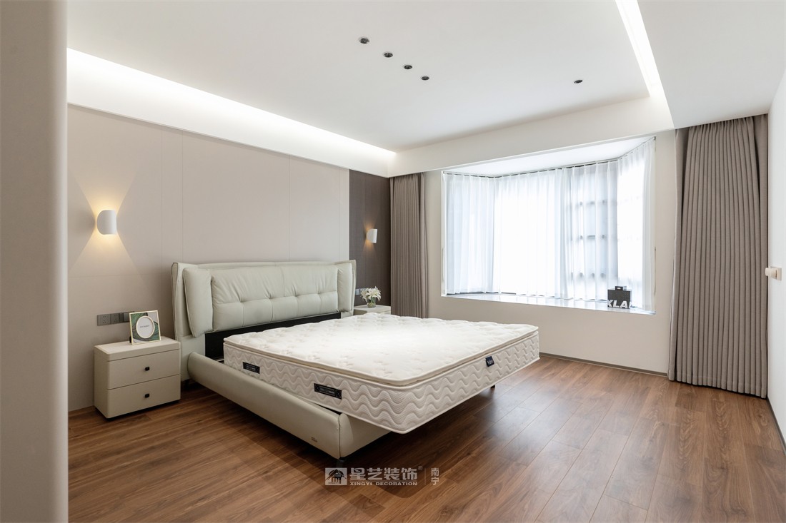 大唐臻觀196平現(xiàn)代簡(jiǎn)約臥室裝修完工實(shí)景