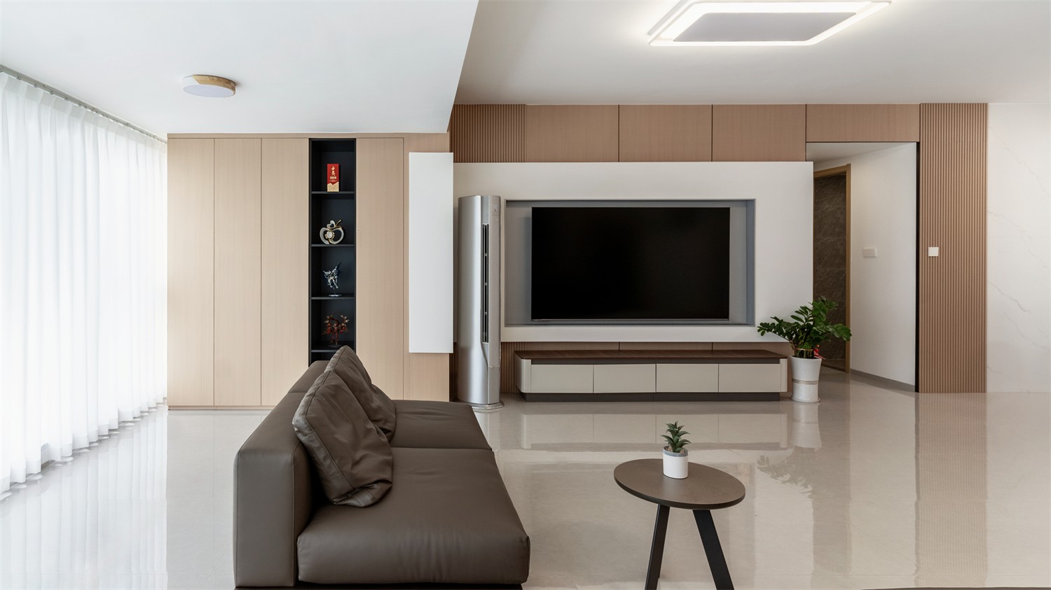 上水灣155平現代風格客廳裝修實景圖