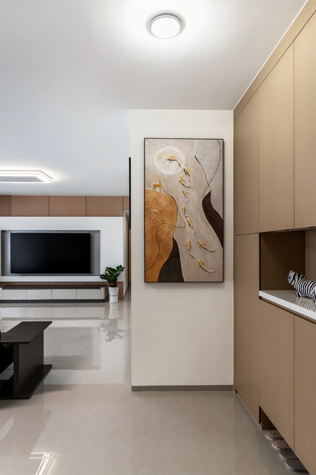 上水灣155平現代風格入戶裝修實景圖