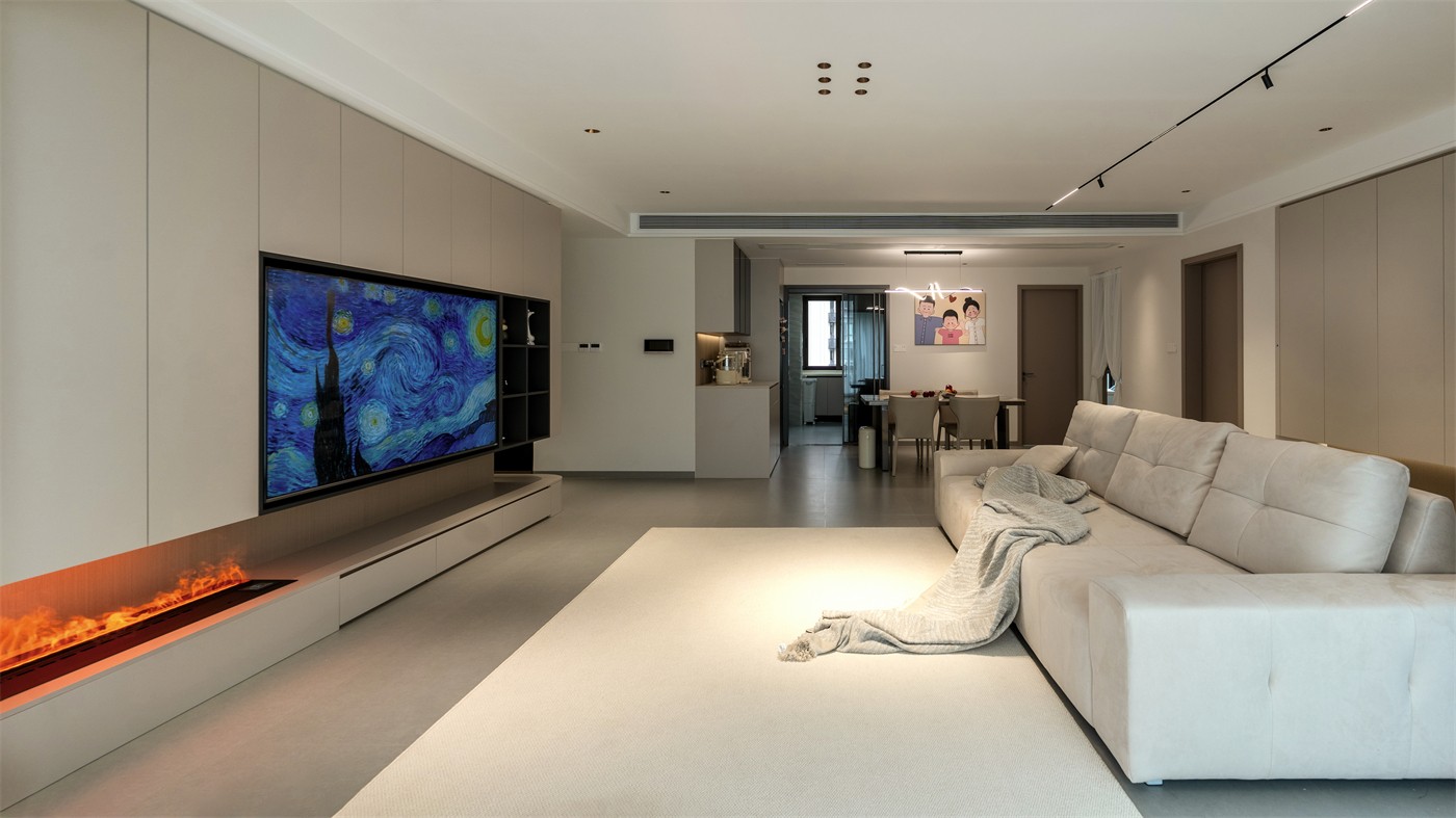 保利天悅臺(tái)143平現(xiàn)代風(fēng)格客廳裝修實(shí)景圖