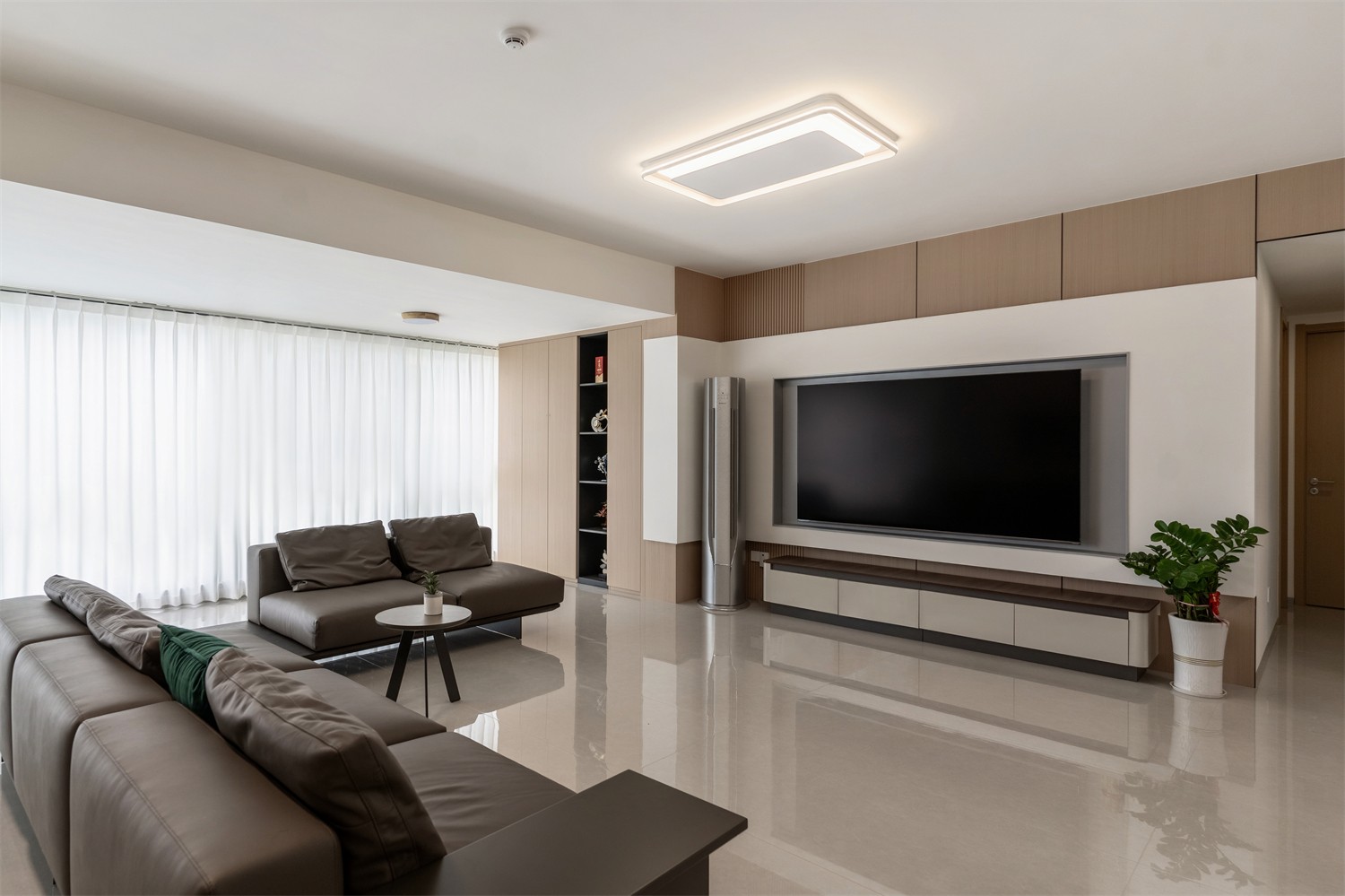 上水灣155平現代風格客廳裝修實景圖