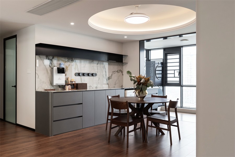 建發(fā)養(yǎng)云184平現(xiàn)代風(fēng)格餐廳裝修完工實景圖