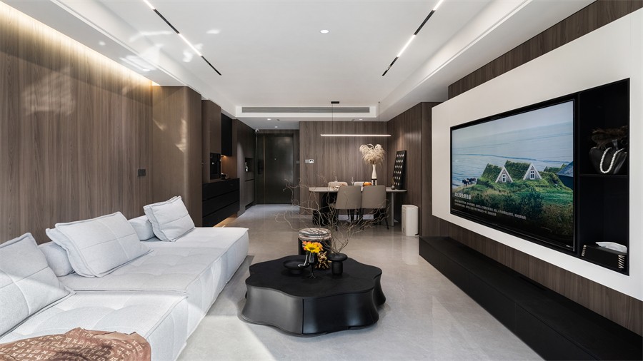 錦官府100平客廳裝修完工實(shí)景圖