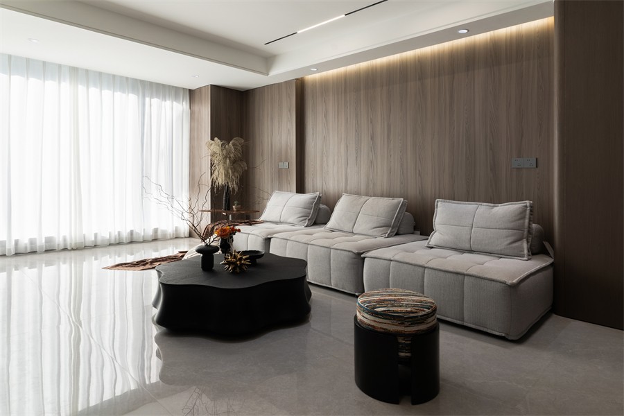 錦官府100平客廳裝修完工實(shí)景圖