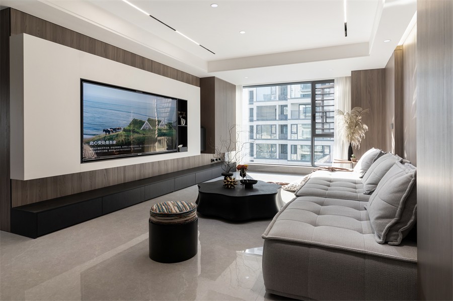 錦官府100平客廳裝修完工實(shí)景圖